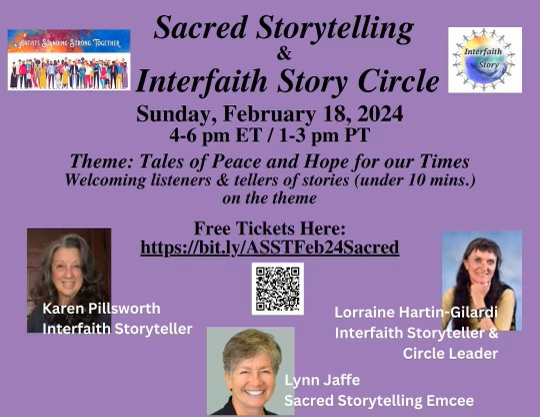 Flyer for Sacred and Interfaith Storytelling